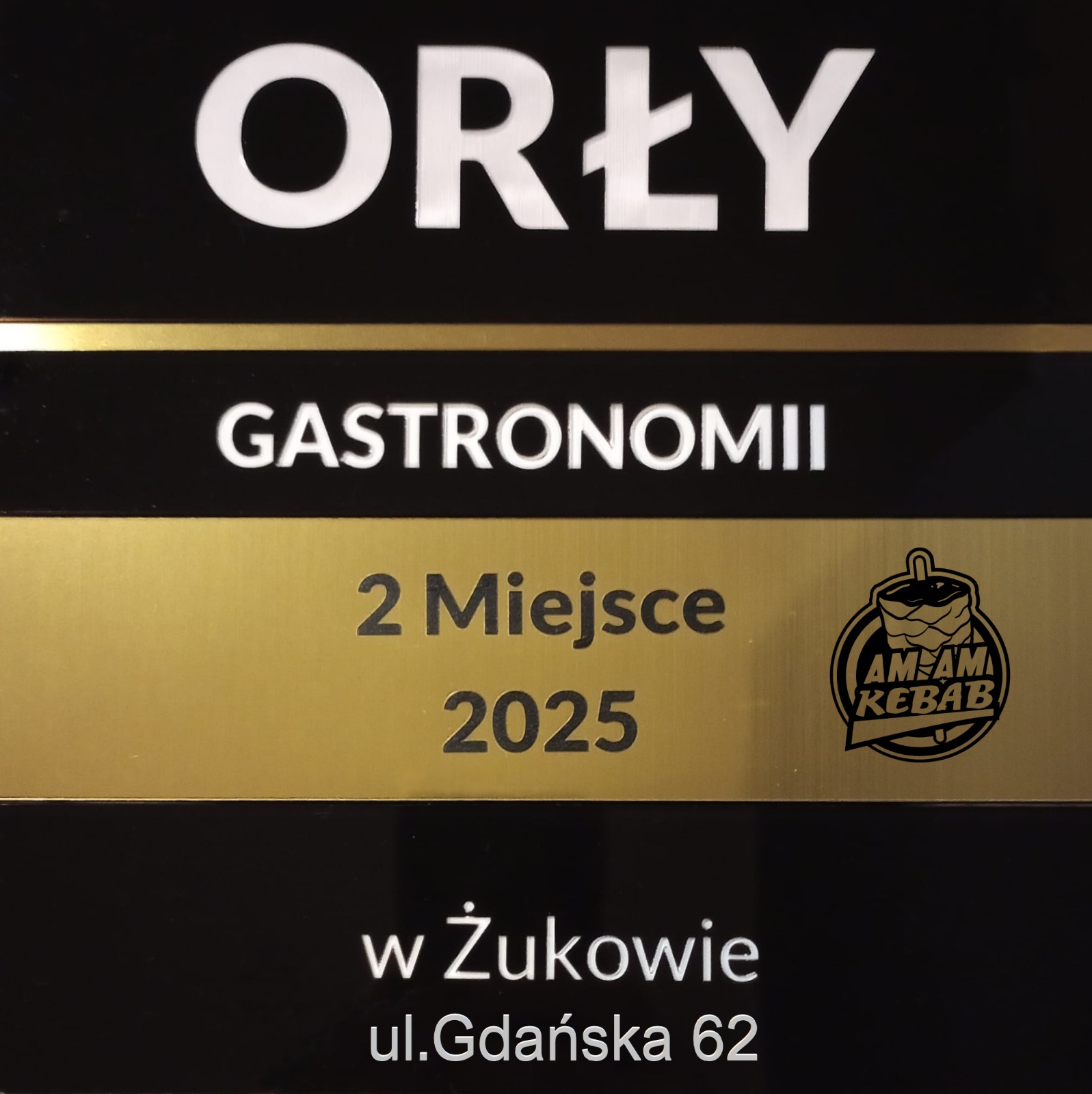 Statuetka Orły Gastronomii – 2. miejsce 2025 w Żukowie